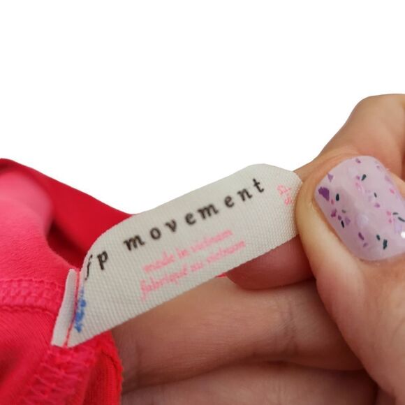 FREE PEOPLE Movement Pants Womens Small Coral Pink Hi-Rise 3/4 Infinity Leggings - Picture 7 of 10